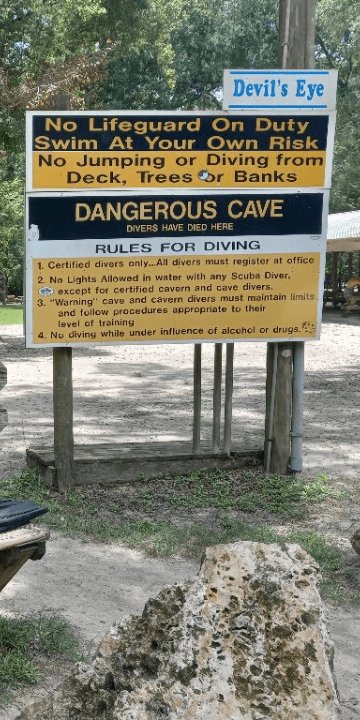 Warning Sign at Devil's Eye